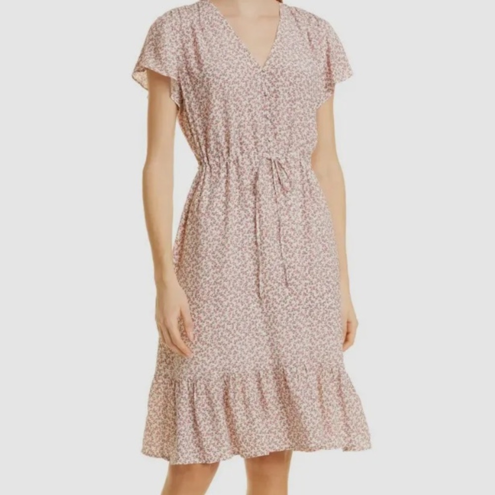 Rails Kiki Floral Print Ruffle Dress, size S